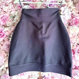 Herve Leger bandage gray mini skirt size M